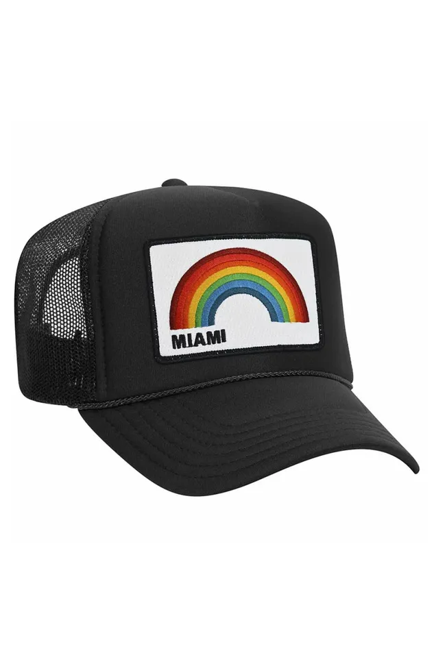 Women MIAMI RAINBOW TRUCKER HAT Aviator Nation TruckerHats Women MIAMI RAINBOW TRUCKER HAT Aviator Nation TruckerHats