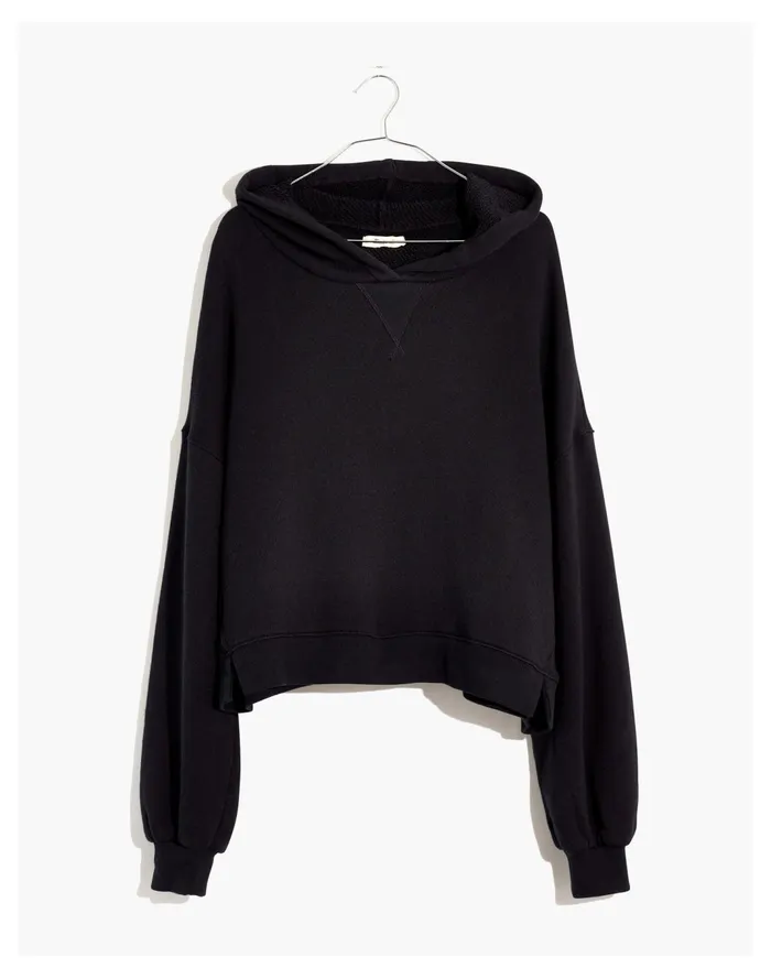 Women MWL Airyterry Hoodie Sweatshirt True Black Madewell MWL Athleisure Women MWL Airyterry Hoodie Sweatshirt True Black Madewell MWL Athleisure