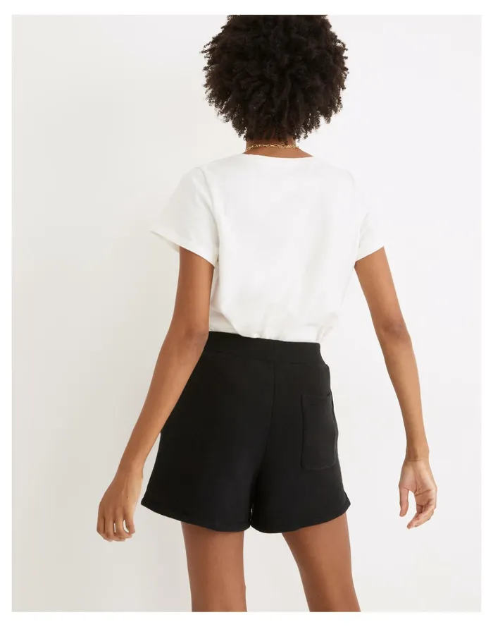 Women MWL Airyterry Stitched Pocket Sweatshorts True Black Madewell MWL Athleisure Women MWL Airyterry Stitched Pocket Sweatshorts True Black Madewell MWL Athleisure