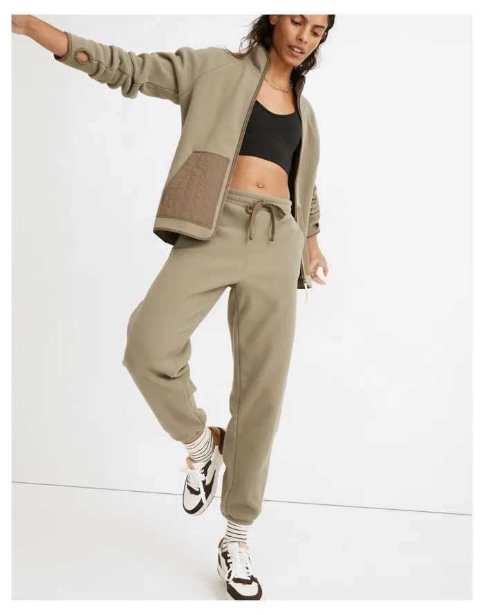 Women MWL Betterfleece Retro Sweatpants Pressed Sage Madewell MWL Athleisure