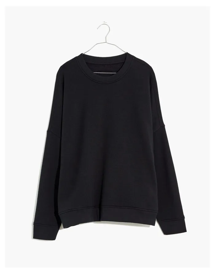 Women MWL Betterterry Crewneck Sweatshirt True Black Madewell MWL Athleisure Women MWL Betterterry Crewneck Sweatshirt True Black Madewell MWL Athleisure