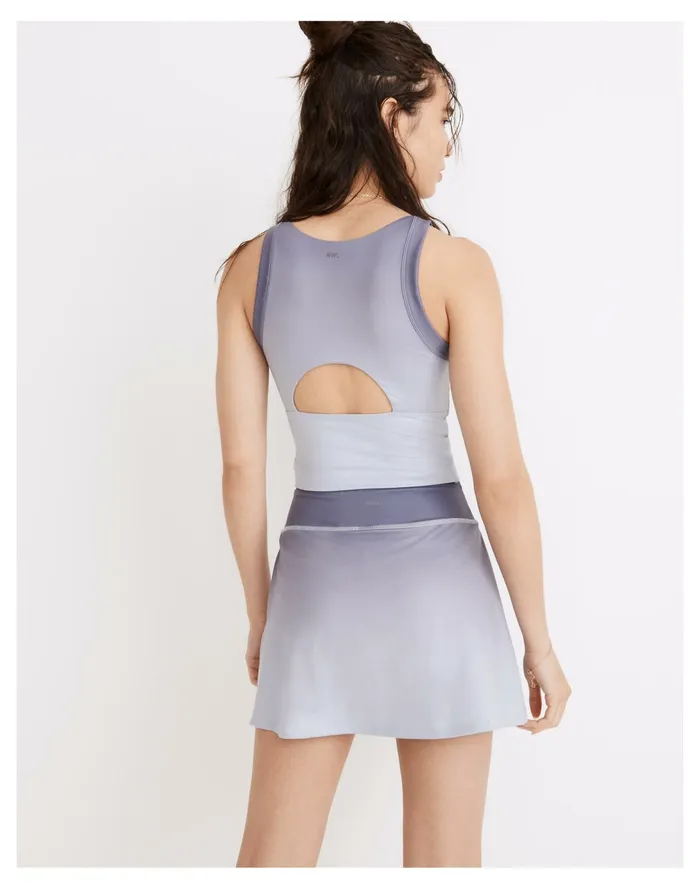 Women MWL Flex Cutout Back Tank In Ombr Print Dusty Orchid Madewell Activewear Women MWL Flex Cutout Back Tank In Ombr Print Dusty Orchid Madewell Activewear