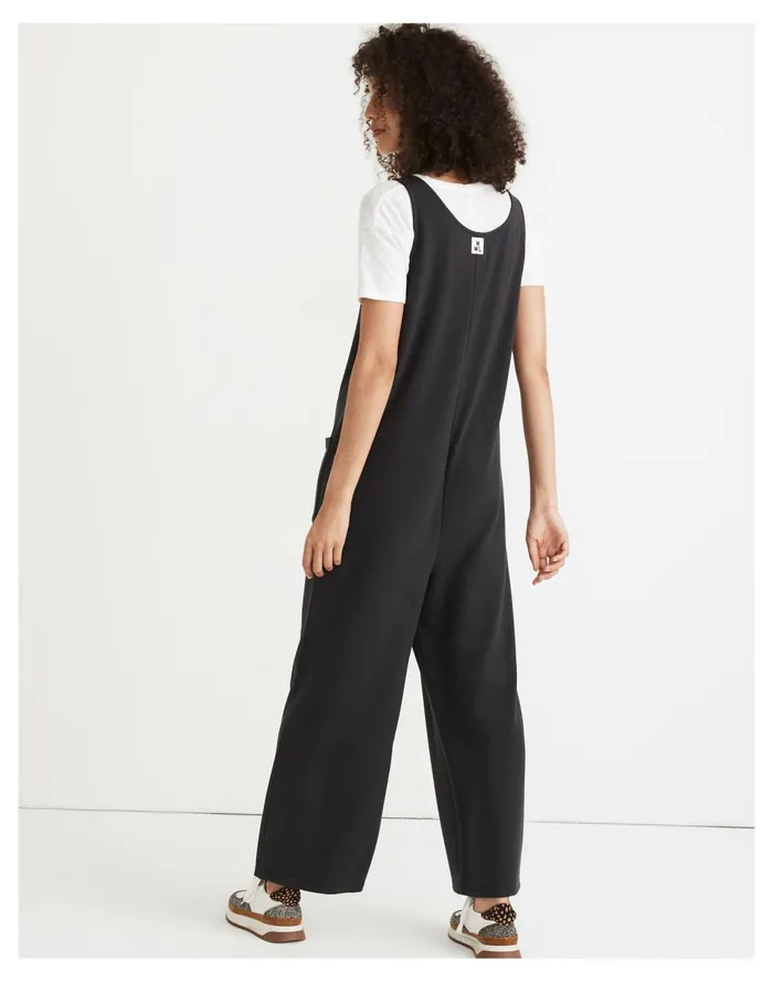 Women MWL Superbrushed Pull On Jumpsuit Black Coal Madewell MWL Athleisure Women MWL Superbrushed Pull On Jumpsuit Black Coal Madewell MWL Athleisure