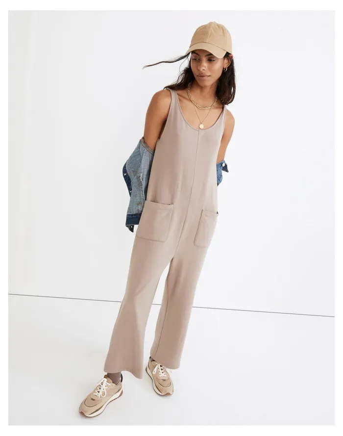 Women MWL Superbrushed Pull On Jumpsuit Telluride Stone Madewell Sweatshirts and Sweatpants Women MWL Superbrushed Pull On Jumpsuit Telluride Stone Madewell Sweatshirts and Sweatpants