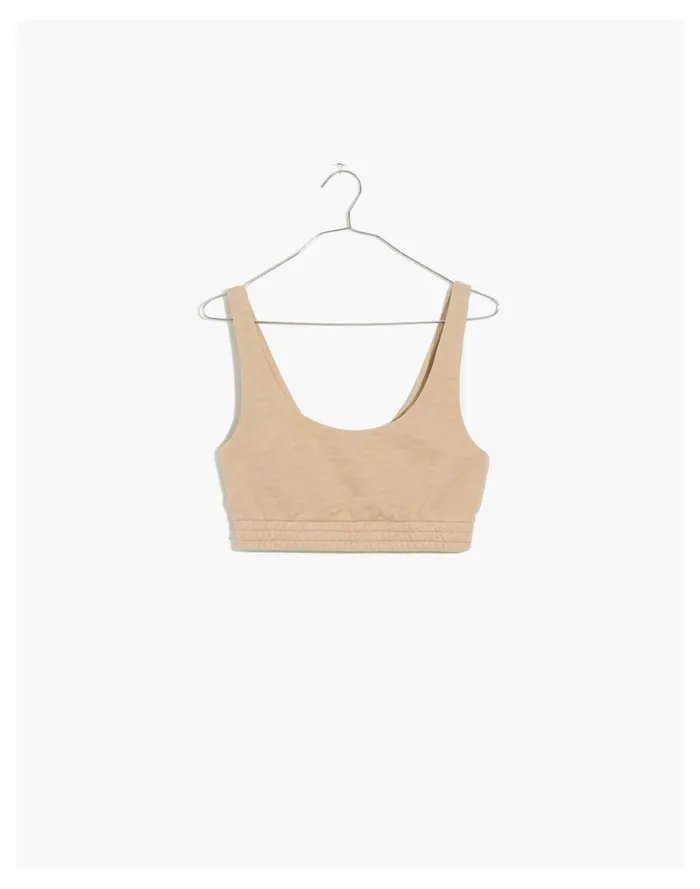 Women MWL Sweatshirt Bralette Dried Flax Madewell MWL Athleisure Women MWL Sweatshirt Bralette Dried Flax Madewell MWL Athleisure