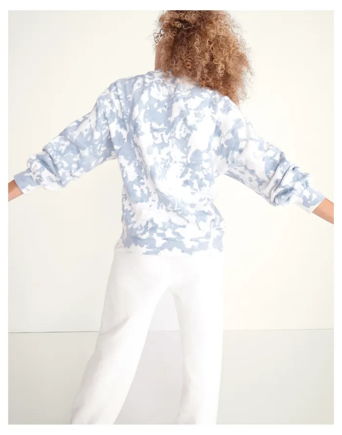 Women MWL Tie Dye Oversized Raglan Sweatshirt Americana Blue Madewell MWL Athleisure Women MWL Tie Dye Oversized Raglan Sweatshirt Americana Blue Madewell MWL Athleisure