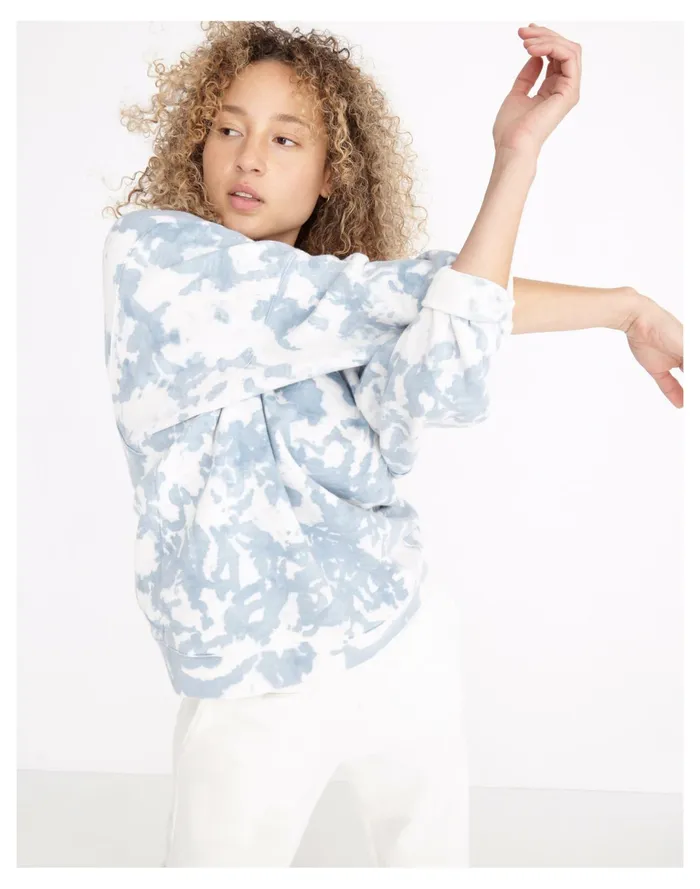 Women MWL Tie Dye Oversized Raglan Sweatshirt Americana Blue Madewell MWL Athleisure Women MWL Tie Dye Oversized Raglan Sweatshirt Americana Blue Madewell MWL Athleisure