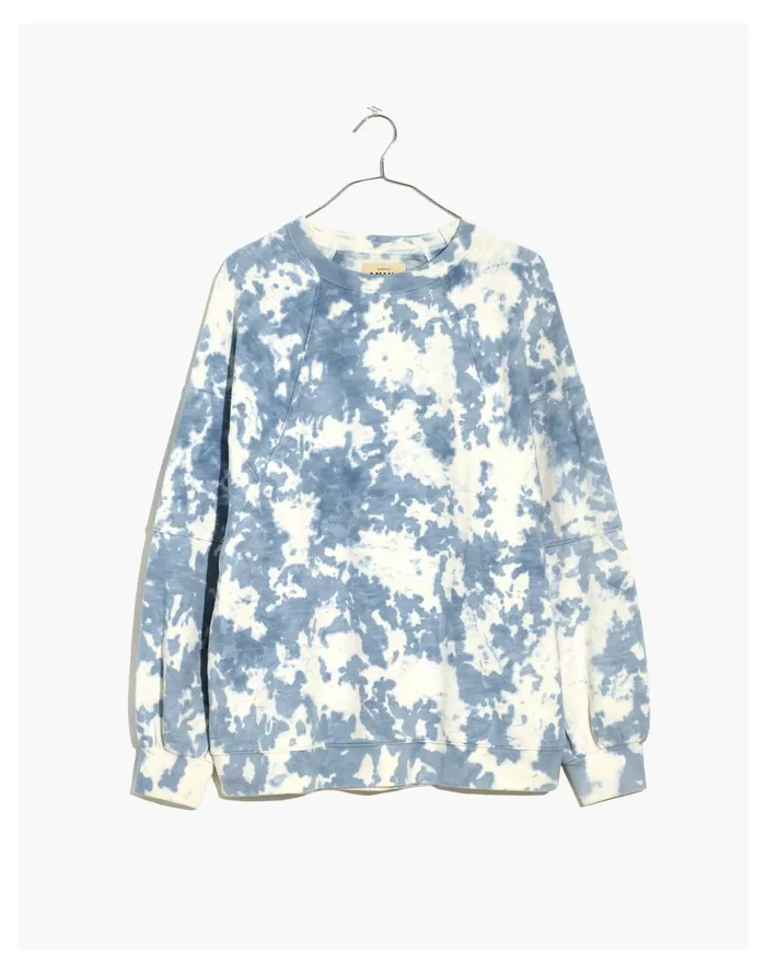 Women MWL Tie Dye Oversized Raglan Sweatshirt Americana Blue Madewell MWL Athleisure Women MWL Tie Dye Oversized Raglan Sweatshirt Americana Blue Madewell MWL Athleisure