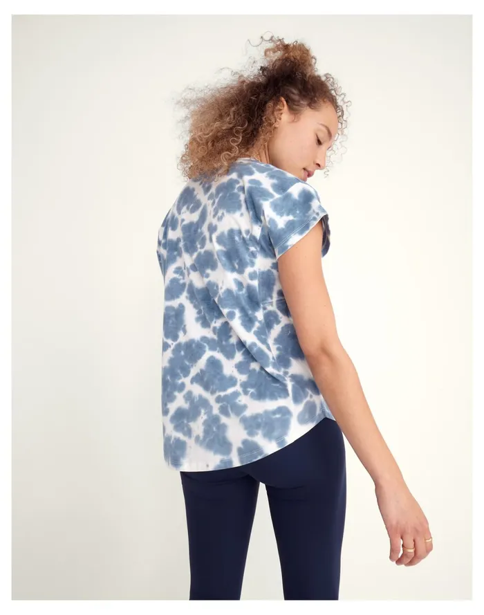 Women MWL Tie Dye Seamed Tee Americana Blue Madewell Activewear Women MWL Tie Dye Seamed Tee Americana Blue Madewell Activewear