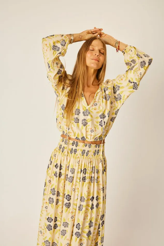 Women Natalie Martin Bottoms Bella Skirt Prairie Indigo