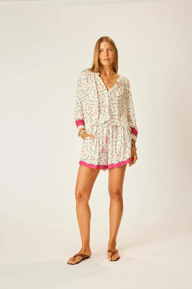 Women Natalie Martin Bottoms Jasper Short Pinwheel Cotton