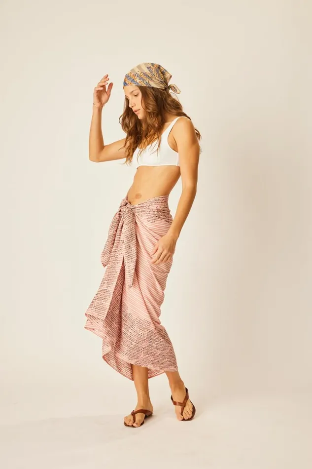 Women Natalie Martin Bottoms Sarong Batik Chrysanthemum Clay