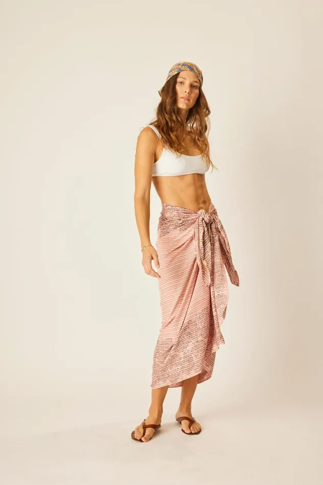 Women Natalie Martin Bottoms Sarong Batik Chrysanthemum Clay