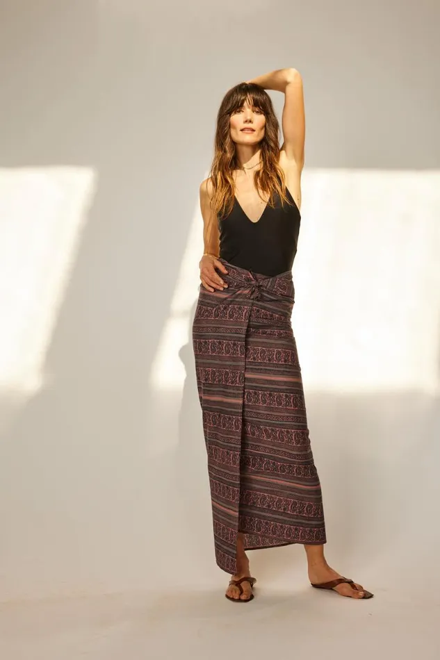 Women Natalie Martin Bottoms Sarong Paisley Stripe Heather