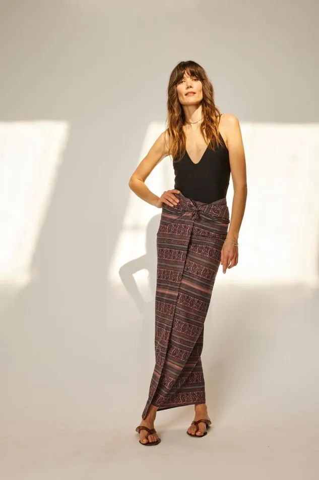 Women Natalie Martin Bottoms Sarong Paisley Stripe Heather