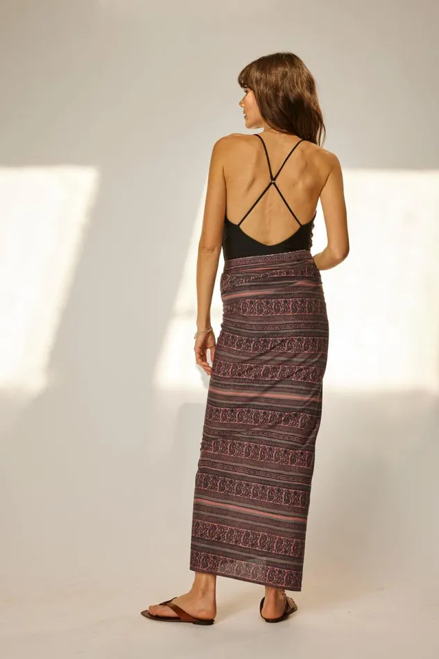 Women Natalie Martin Bottoms Sarong Paisley Stripe Heather