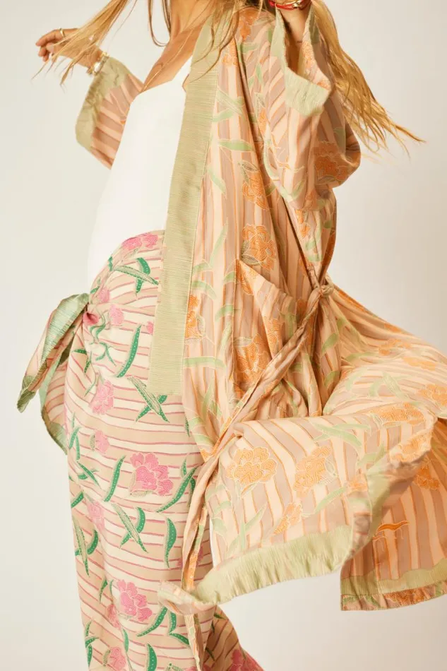 Women Natalie Martin Coverups Diane Long Robe Chamomile Apricot