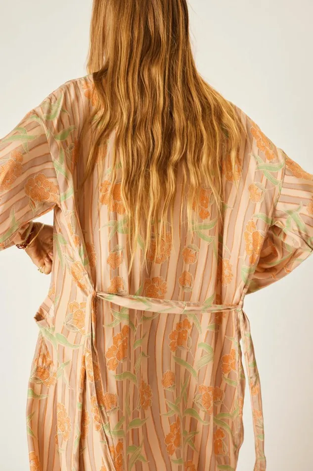 Women Natalie Martin Coverups Diane Long Robe Chamomile Apricot
