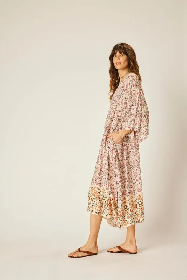 Women Natalie Martin Coverups Marin Dress With Sash Petite Fleur Rose