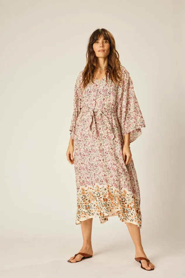 Women Natalie Martin Coverups Marin Dress With Sash Petite Fleur Rose