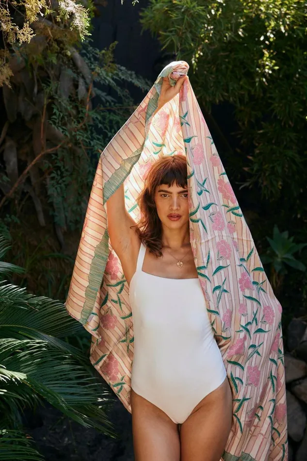 Women Natalie Martin Coverups Sarong Chamomile Rose