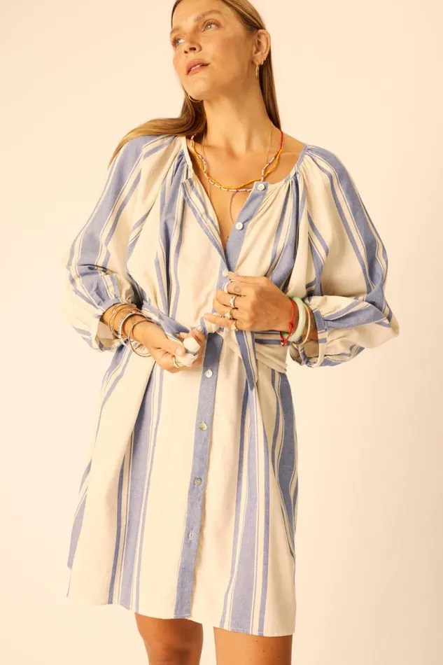 Women Natalie Martin Dresses Alex Short Dress French Stripe Blue