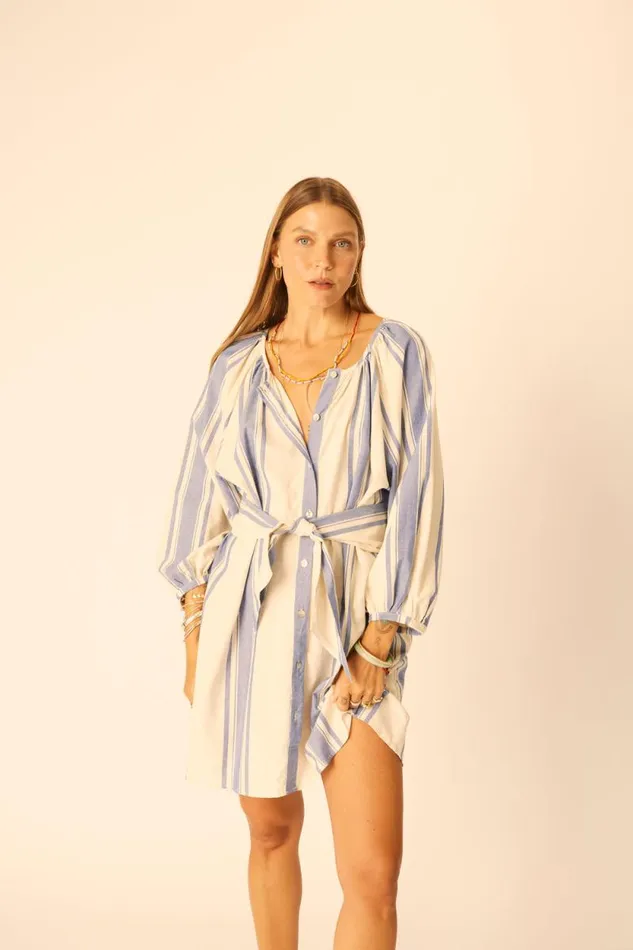 Women Natalie Martin Dresses Alex Short Dress French Stripe Blue