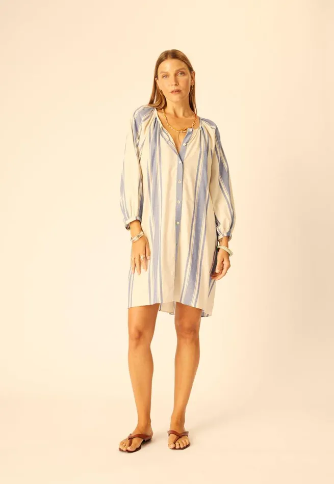 Women Natalie Martin Dresses Alex Short Dress French Stripe Blue