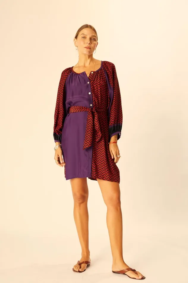 Women Natalie Martin Dresses Alex Short Dress Petite Fleur Aubergine