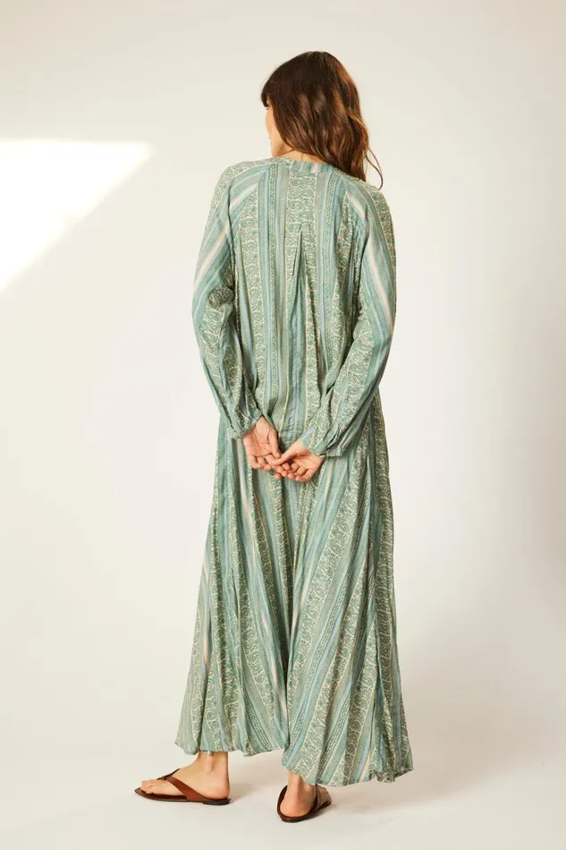 Women Natalie Martin Dresses Fiore Maxi Paisley Stripe Pool