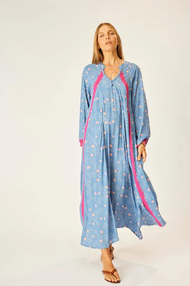 Women Natalie Martin Dresses Fiore Maxi Pinwheel Denim