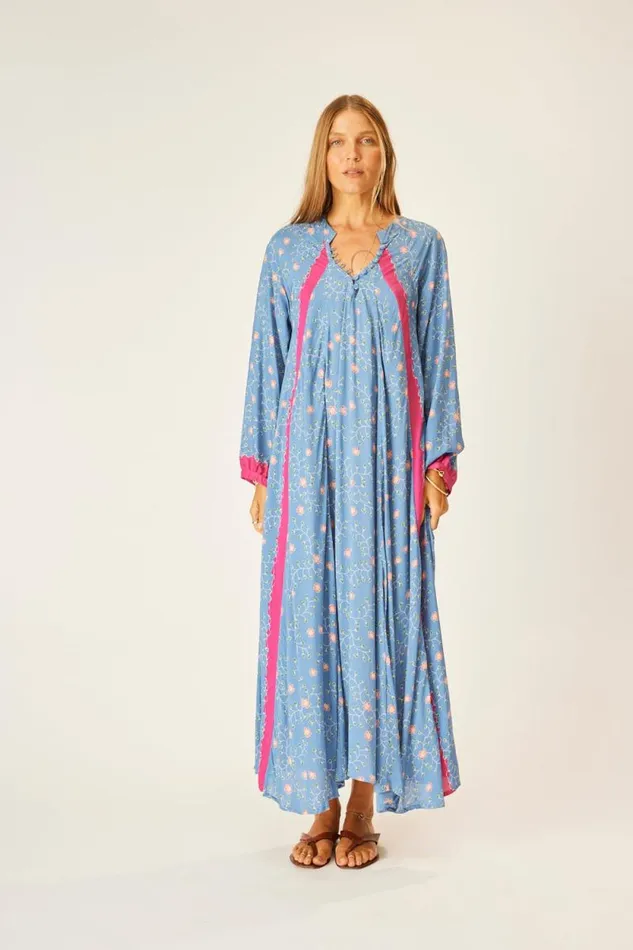 Women Natalie Martin Dresses Fiore Maxi Pinwheel Denim