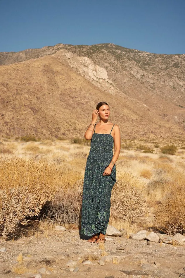 Women Natalie Martin Dresses Gina Maxi Petite Fleur Marine