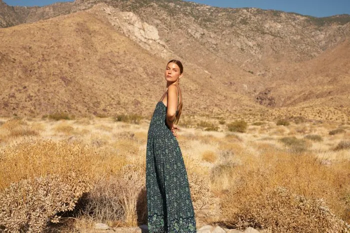 Women Natalie Martin Dresses Gina Maxi Petite Fleur Marine