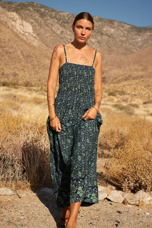 Women Natalie Martin Dresses Gina Maxi Petite Fleur Marine