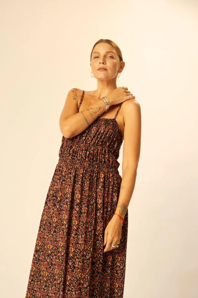 Women Natalie Martin Dresses Gina Maxi Petite Fleur Noire