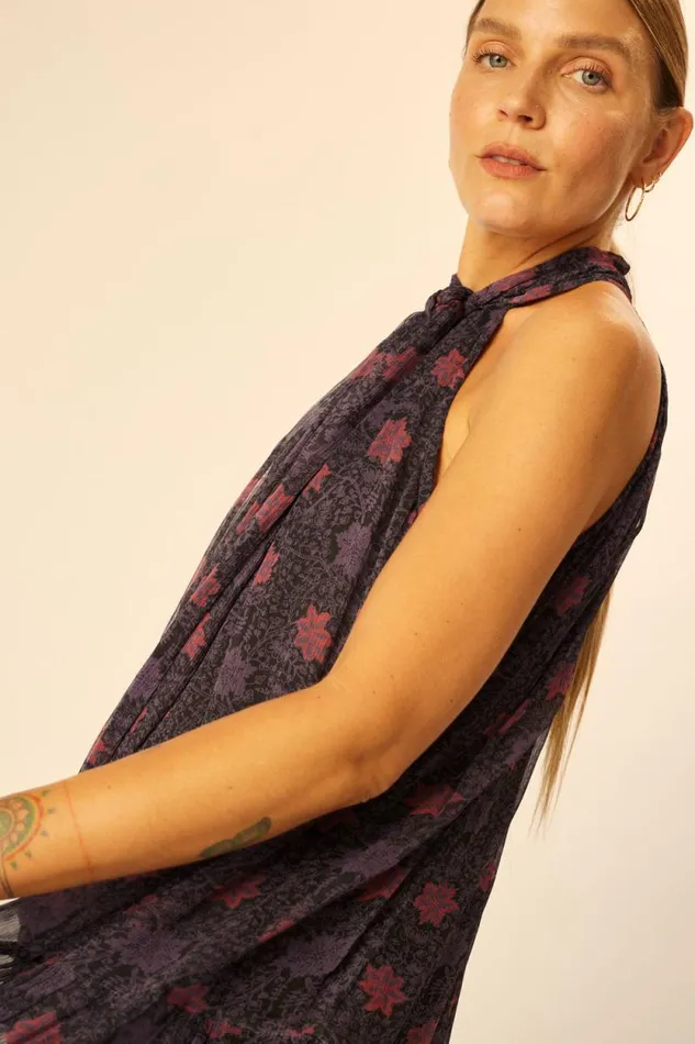 Women Natalie Martin Dresses Indiana Maxi Snowflake Aubergine
