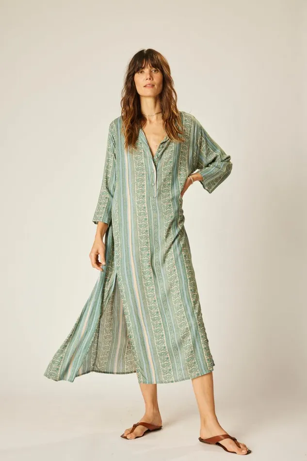 Women Natalie Martin Dresses Isobel Dress Paisley Stripe Pool