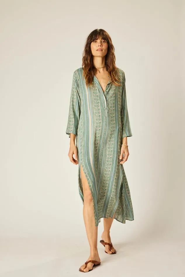 Women Natalie Martin Dresses Isobel Dress Paisley Stripe Pool