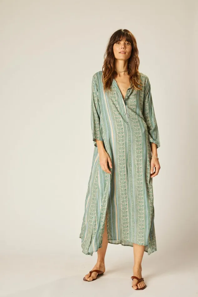 Women Natalie Martin Dresses Isobel Dress Paisley Stripe Pool