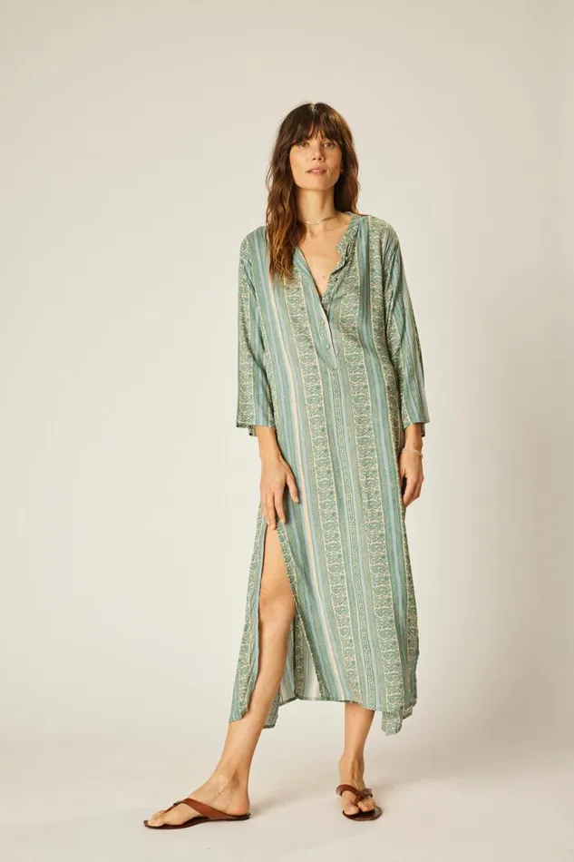 Women Natalie Martin Dresses Isobel Dress Paisley Stripe Pool