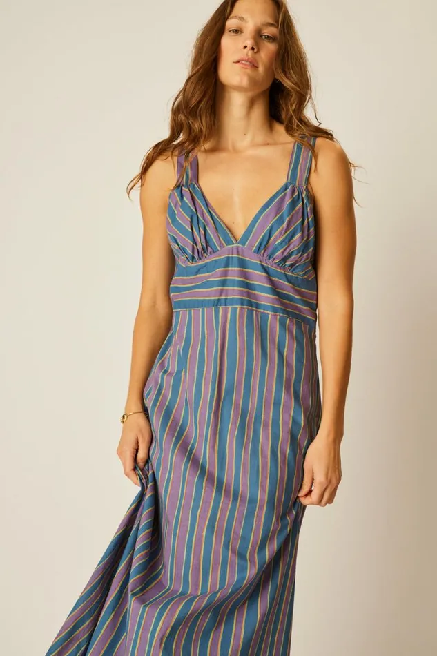 Women Natalie Martin Dresses Jackie Dress Batik Stripe Lavender