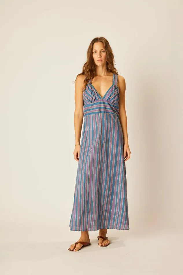 Women Natalie Martin Dresses Jackie Dress Batik Stripe Lavender