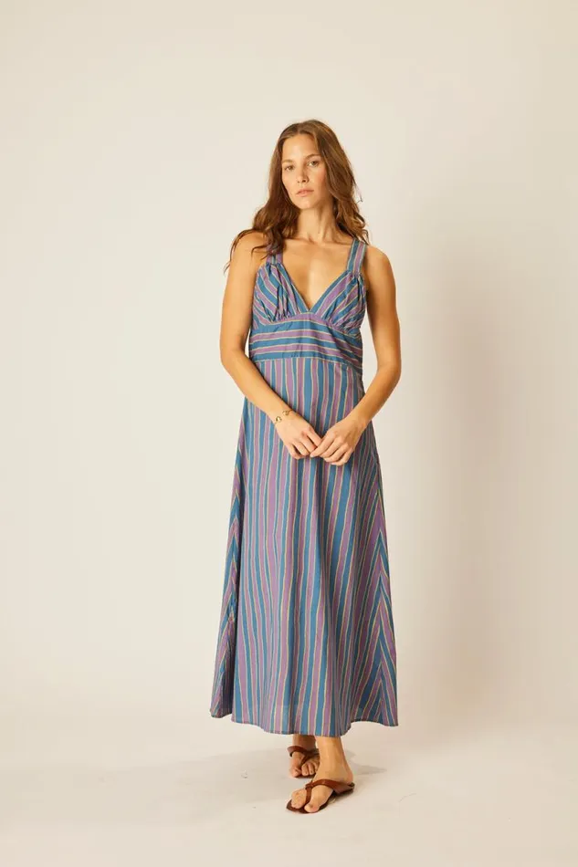 Women Natalie Martin Dresses Jackie Dress Batik Stripe Lavender