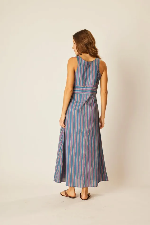 Women Natalie Martin Dresses Jackie Dress Batik Stripe Lavender