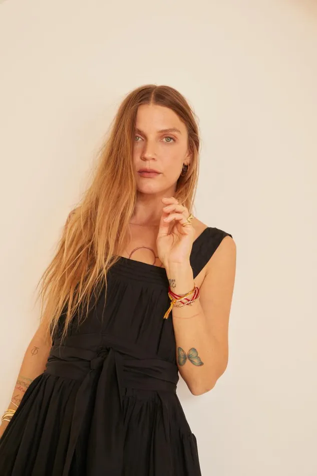 Women Natalie Martin Dresses Jasmine Maxi Black Silk