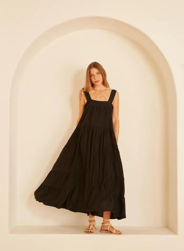 Women Natalie Martin Dresses Jasmine Maxi Black Silk
