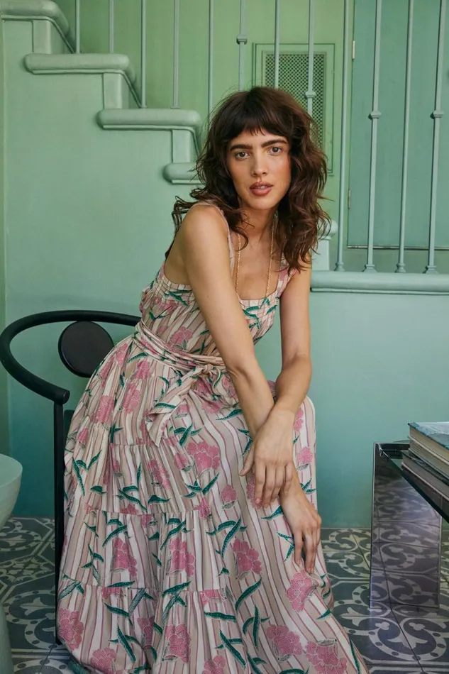 Women Natalie Martin Dresses Jasmine Maxi Chamomile Rose