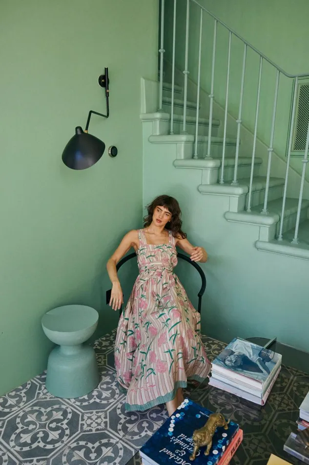 Women Natalie Martin Dresses Jasmine Maxi Chamomile Rose