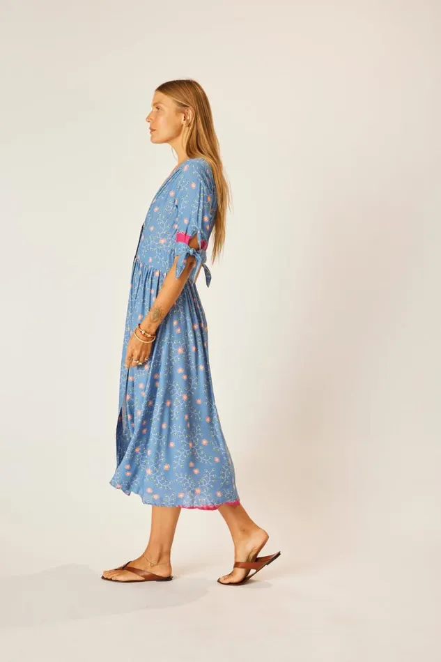 Women Natalie Martin Dresses Layla Dress Pinwheel Denim